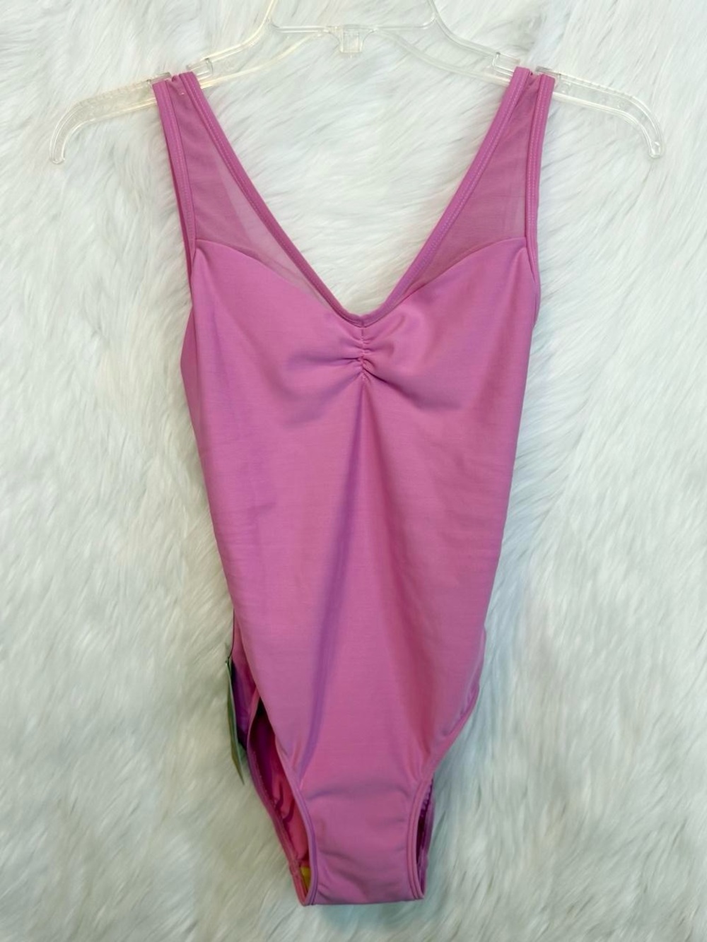 NWT Eleve Fabiola Leotard in Pink Lemonade Ballet Dance Strappy Pinch Front NEW - Picture 3 of 8